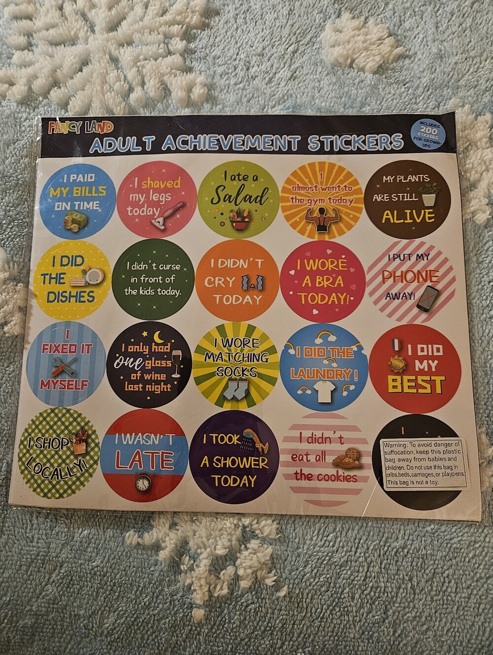 Adult Achievement Stickers - Multi-Color